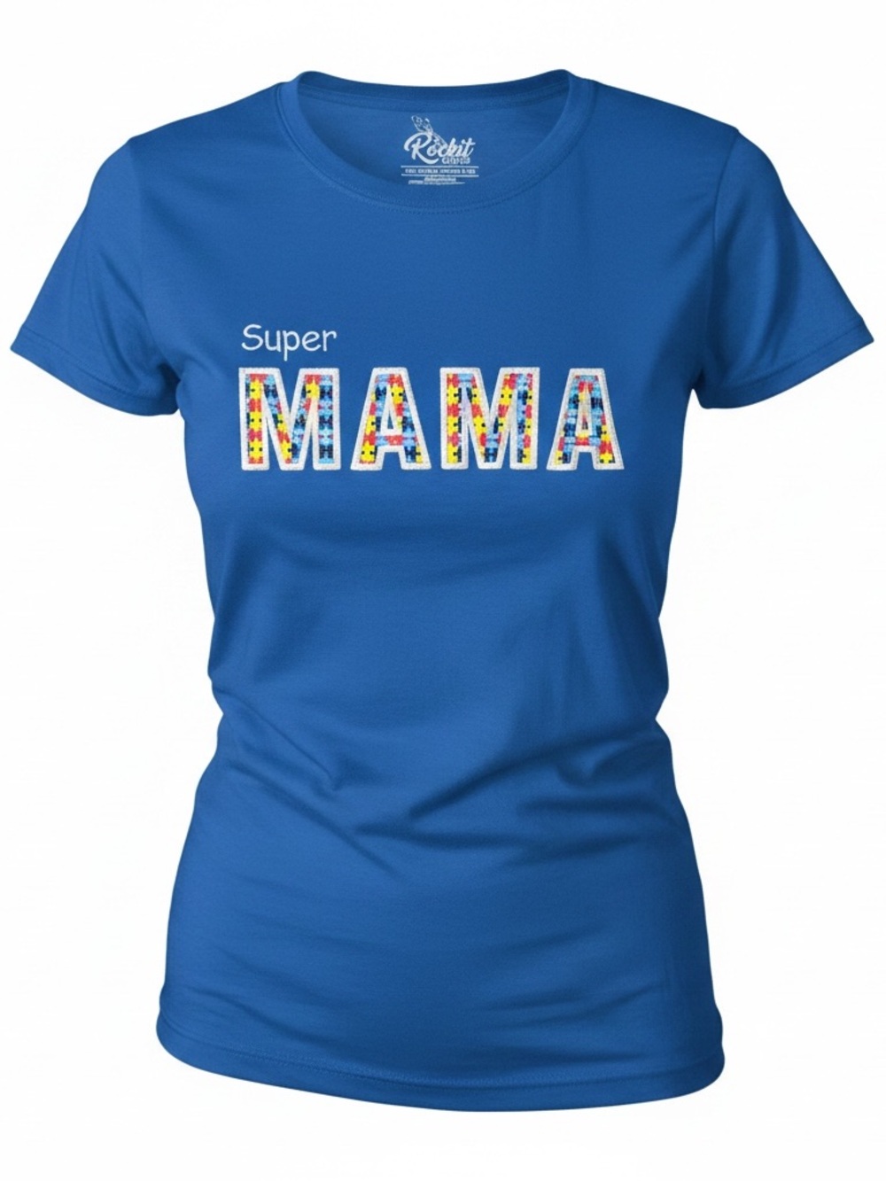 Super MAMA Graphic Tee in Royal Blue Medium